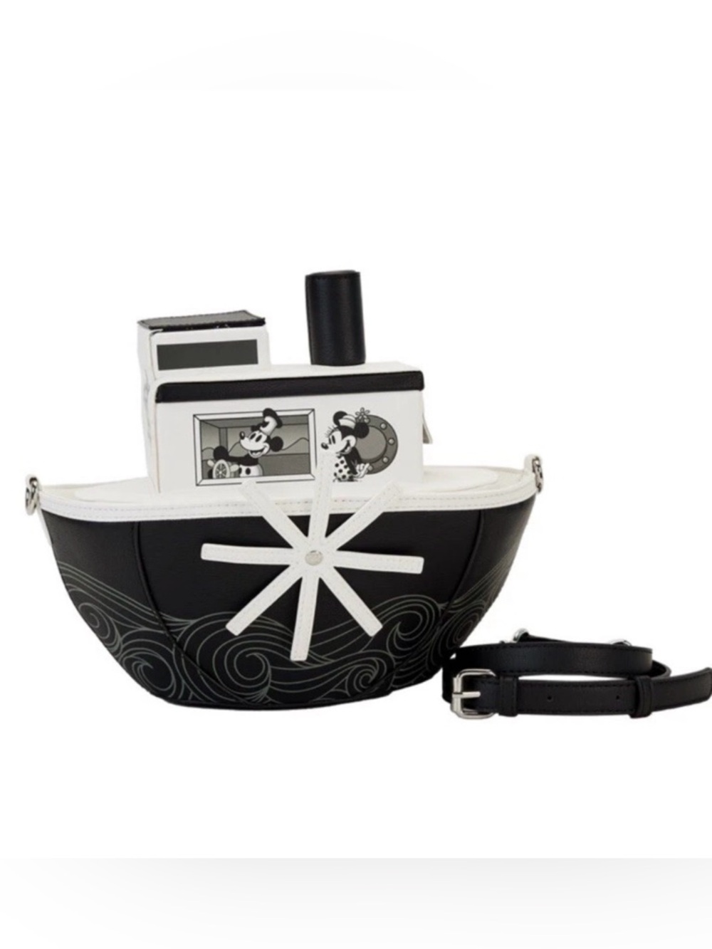 Disney Black and White Steamboat Willie cross body